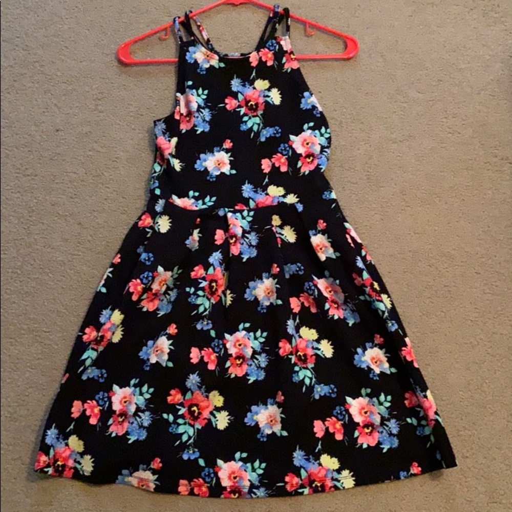 Floral print tshirt dress